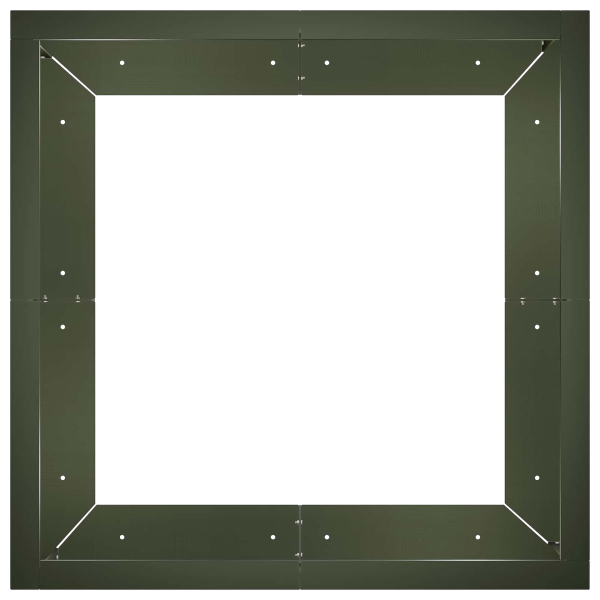 Retaining Wall 4 pcs 100 x 100 x 30 cm Steel Olive Green