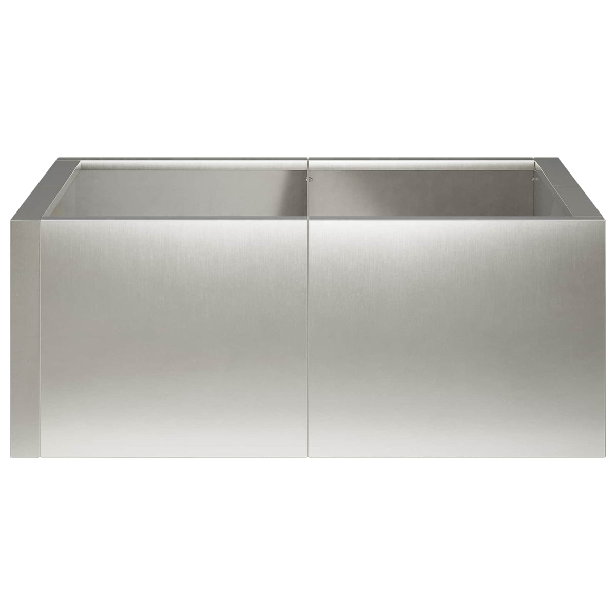 Retaining Wall 4 pcs 100 x 100 x 30 cm Stainless Steel Silver