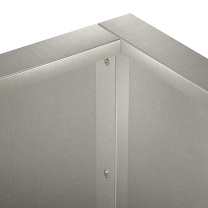 Retaining Wall 4 pcs 100 x 100 x 40 cm Stainless Steel Silver