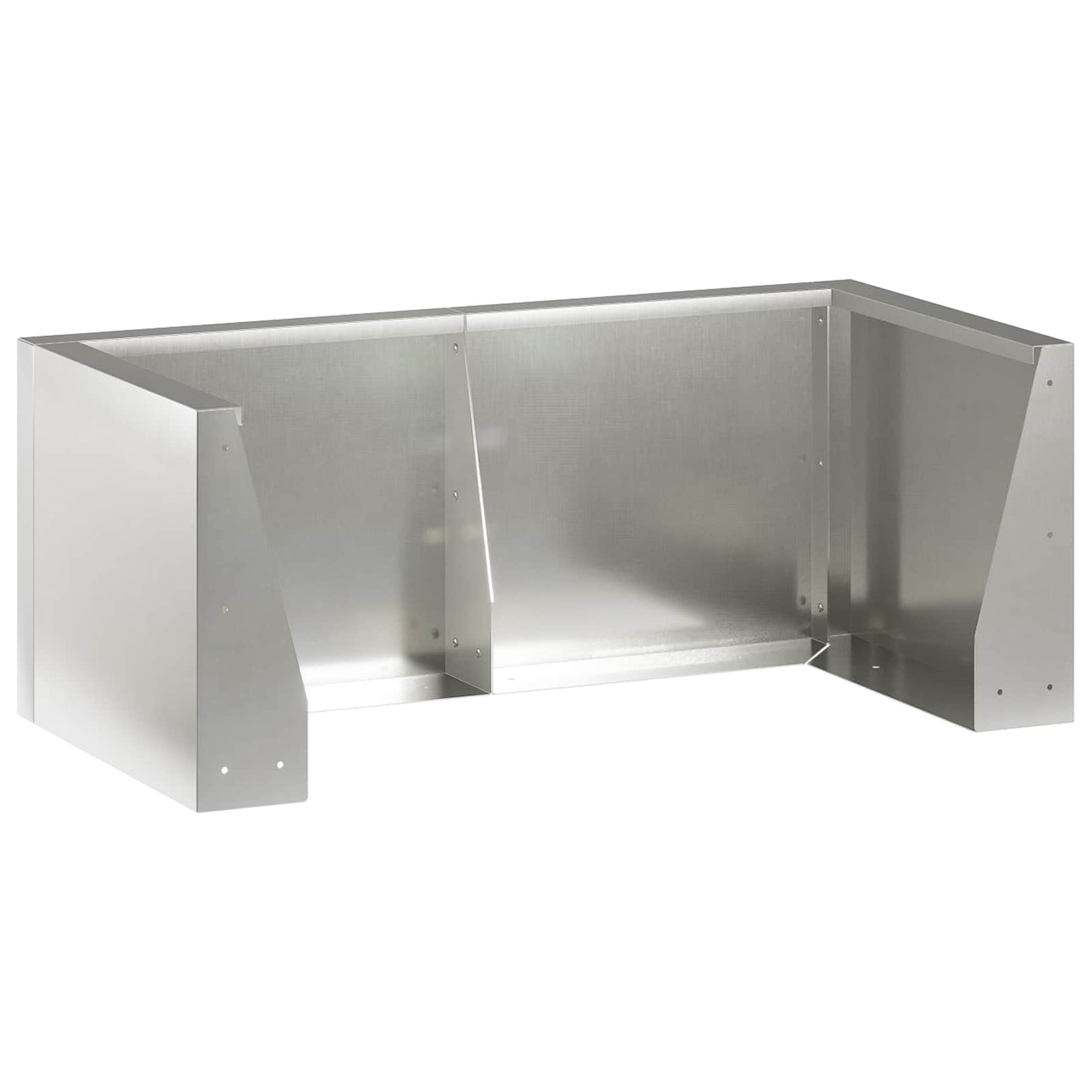 Retaining Wall 4 pcs 100 x 100 x 40 cm Stainless Steel Silver