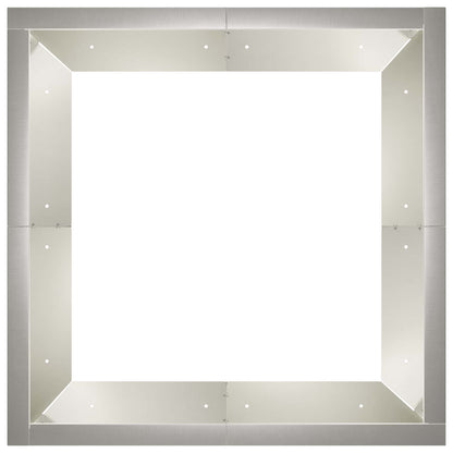 Retaining Wall 4 pcs 100 x 100 x 40 cm Stainless Steel Silver