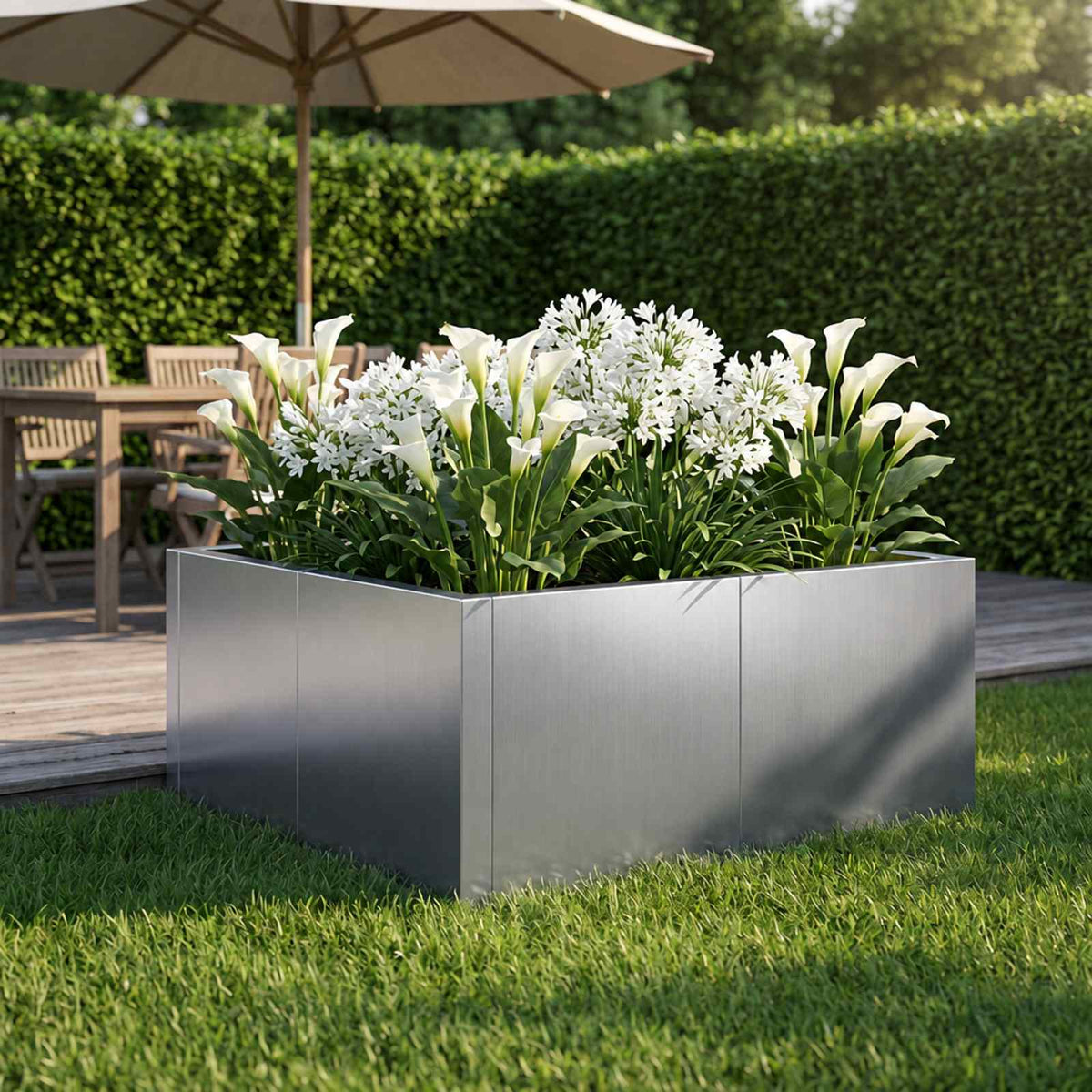 Retaining Wall 4 pcs 100 x 100 x 40 cm Galvanised Steel Silver