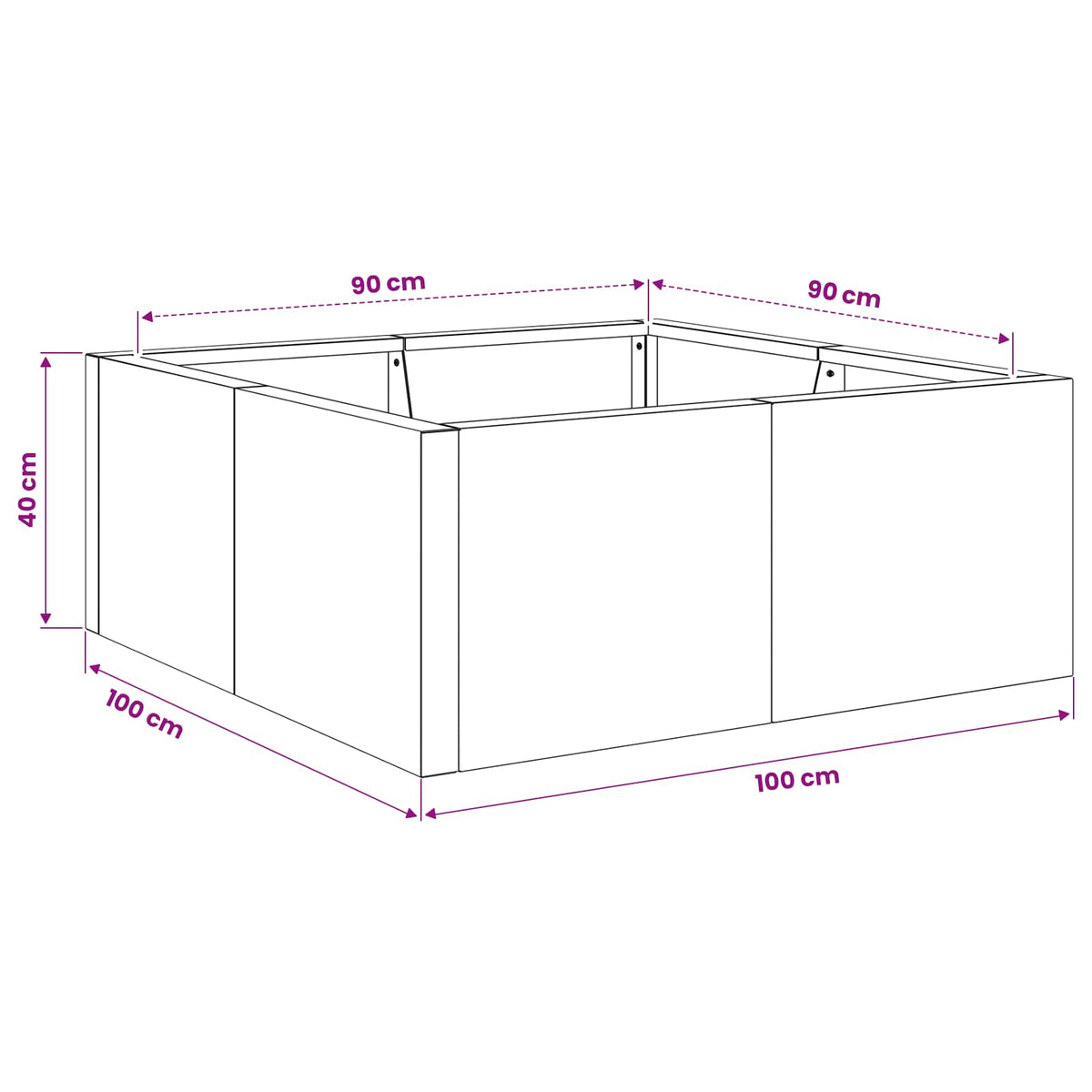 Retaining Wall 4 pcs 100 x 100 x 40 cm Galvanised Steel Silver