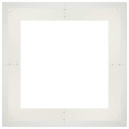 Retaining Wall 4 pcs 100 x 100 x 50 cm Steel White