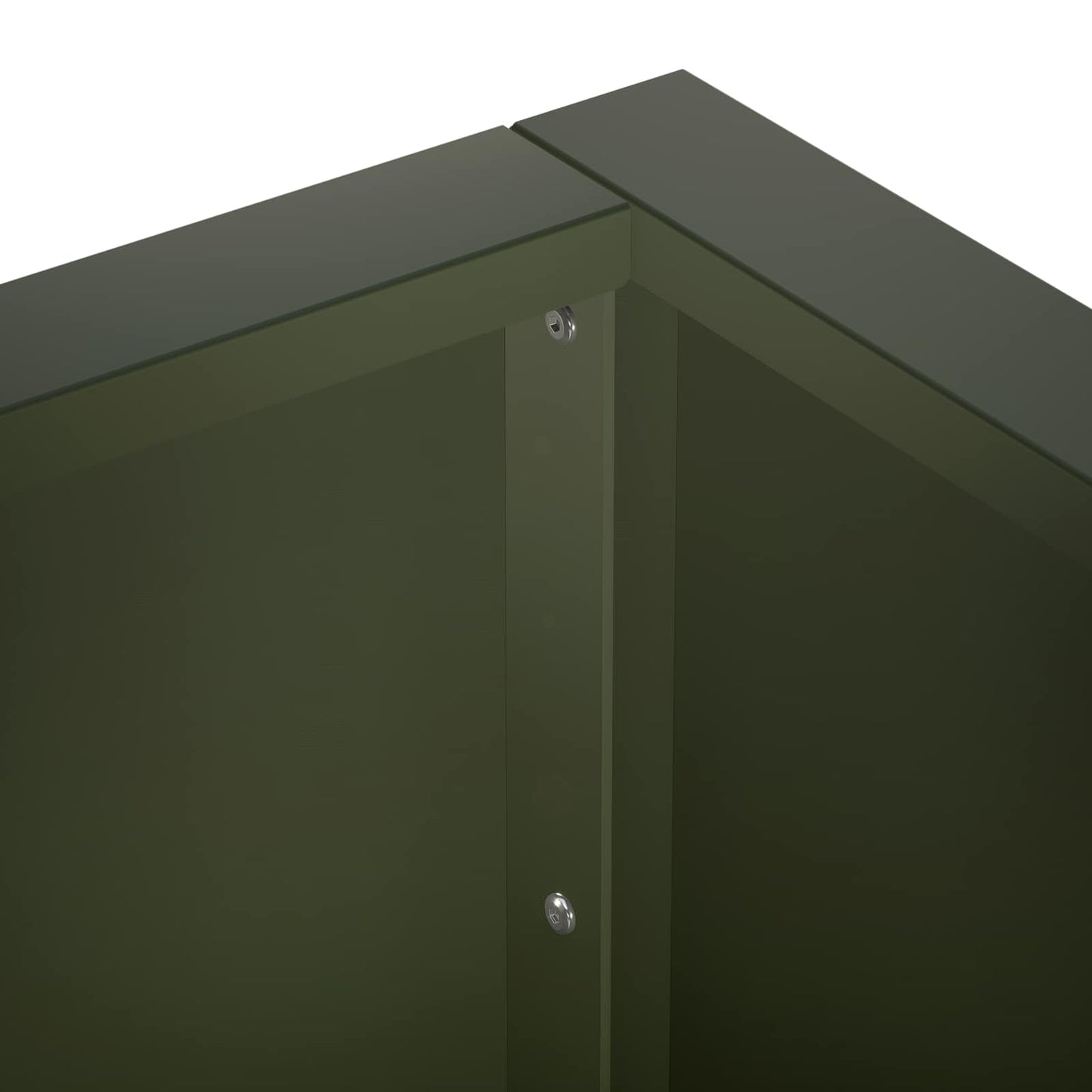 Retaining Wall 4 pcs 100 x 100 x 50 cm Steel Olive Green