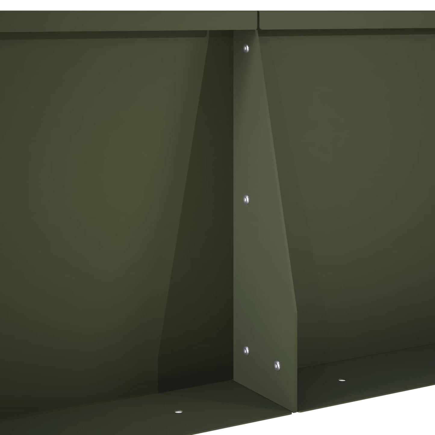 Retaining Wall 4 pcs 100 x 100 x 50 cm Steel Olive Green