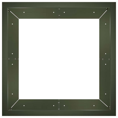Retaining Wall 4 pcs 100 x 100 x 50 cm Steel Olive Green