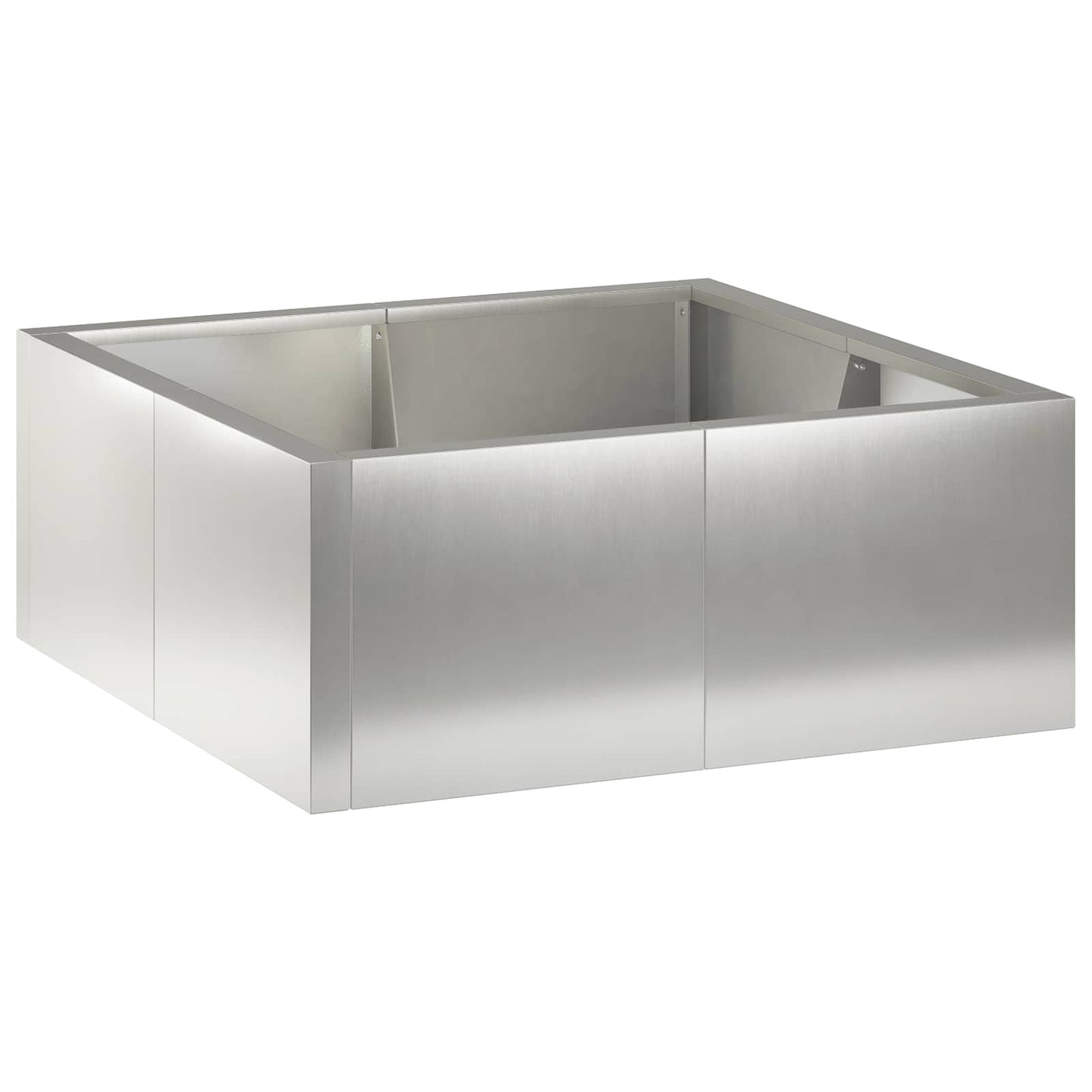 Retaining Wall 4 pcs 100 x 100 x 50 cm Stainless Steel Silver