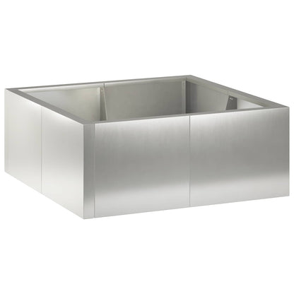 Retaining Wall 4 pcs 100 x 100 x 50 cm Stainless Steel Silver
