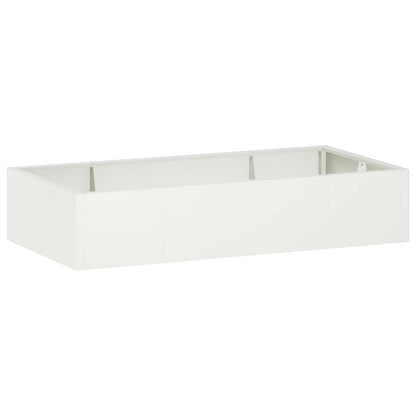 Retaining Wall 6 pcs 200 x 100 x 30 cm Steel White