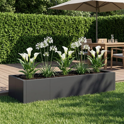 Retaining Wall 6 pcs 200 x 100 x 30 cm Steel Black