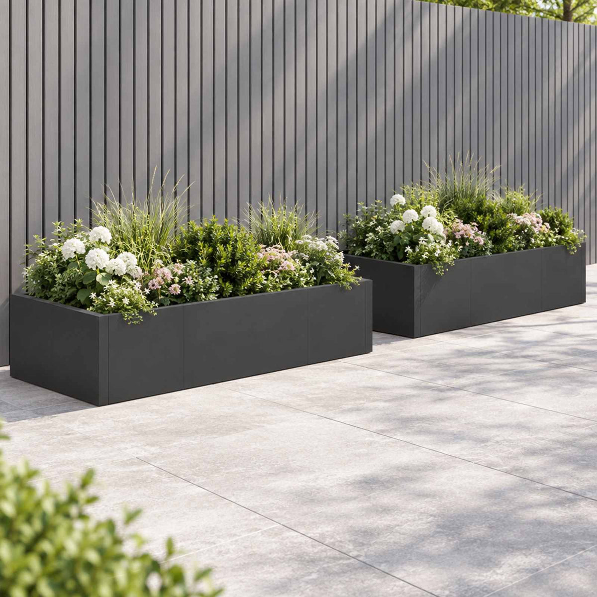 Retaining Wall 6 pcs 200 x 100 x 30 cm Steel Black
