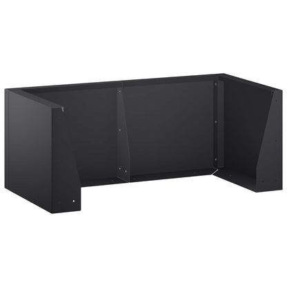 Retaining Wall 6 pcs 200 x 100 x 40 cm Steel Black