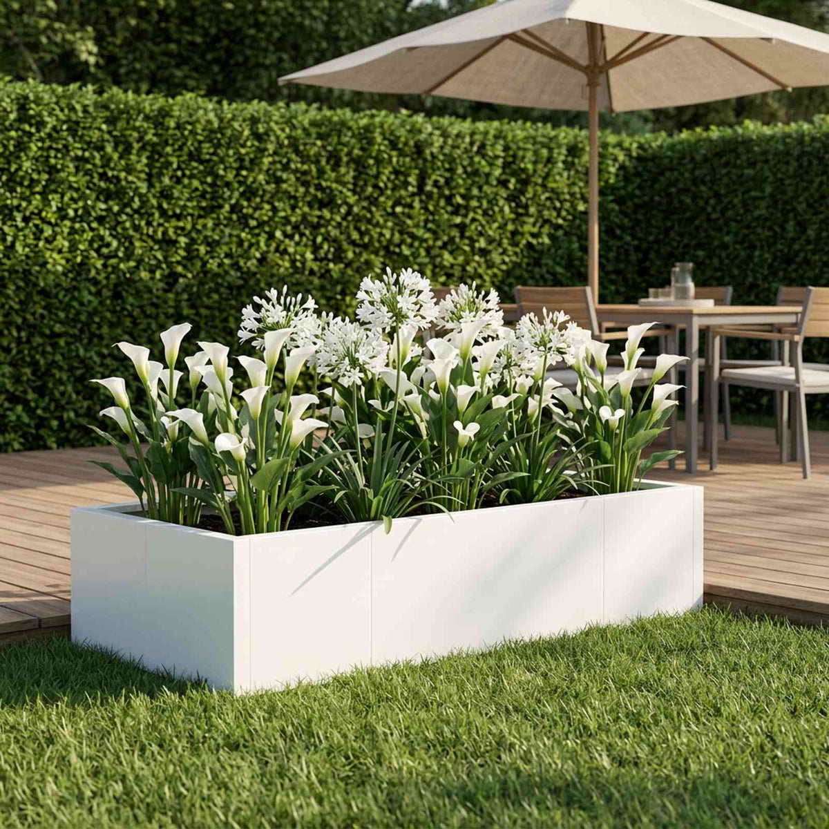 Retaining Wall 6 pcs 200 x 100 x 40 cm Steel White