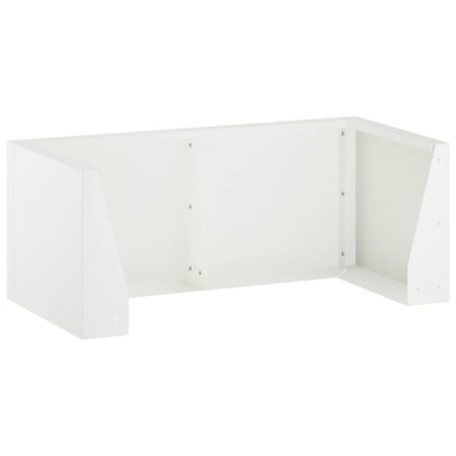 Retaining Wall 6 pcs 200 x 100 x 40 cm Steel White