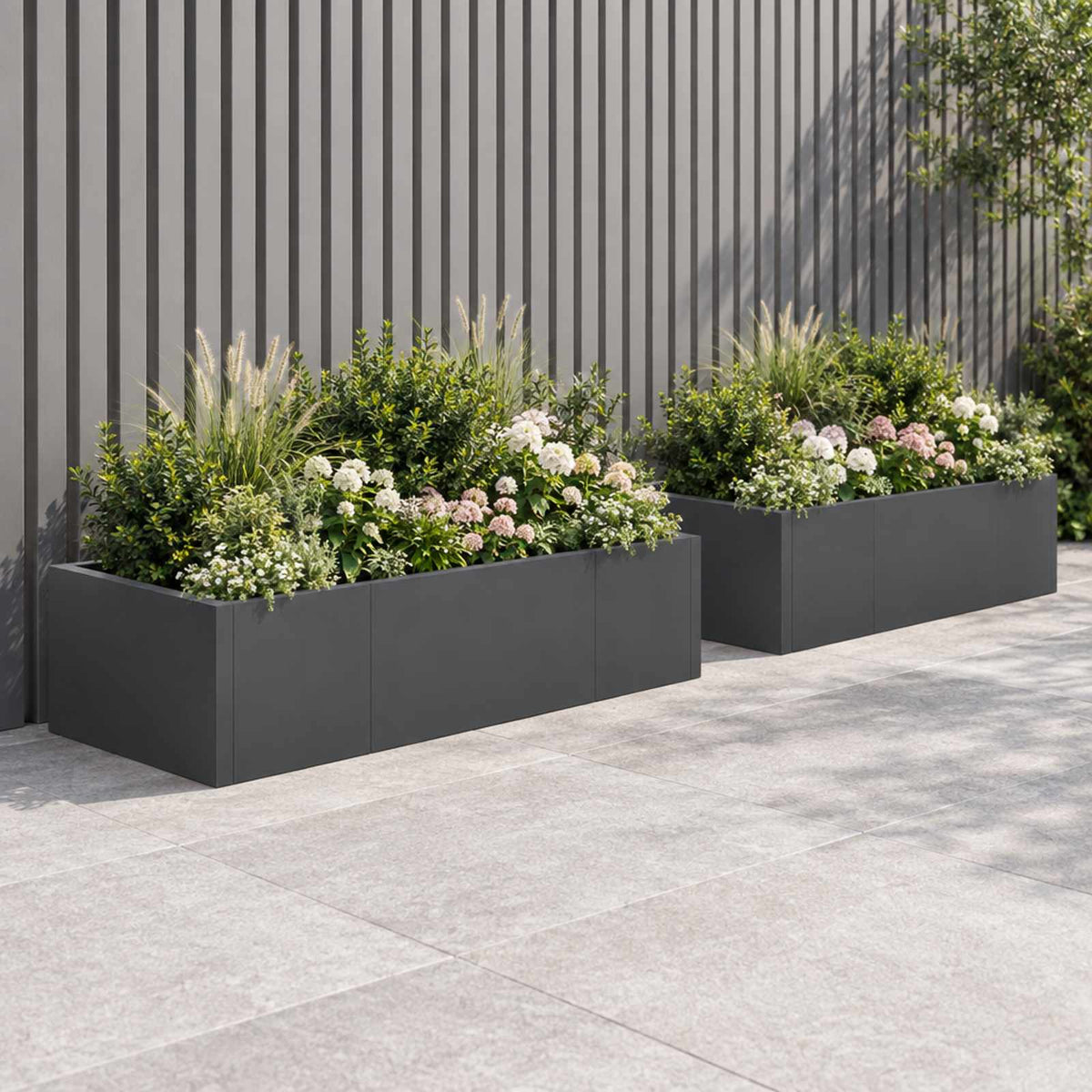 Retaining Wall 6 pcs 200 x 100 x 30 cm Steel Anthracite