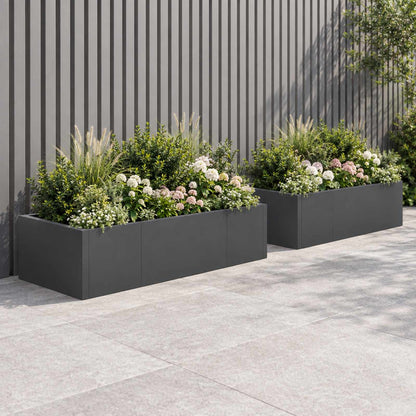 Retaining Wall 6 pcs 200 x 100 x 50 cm Steel Anthracite