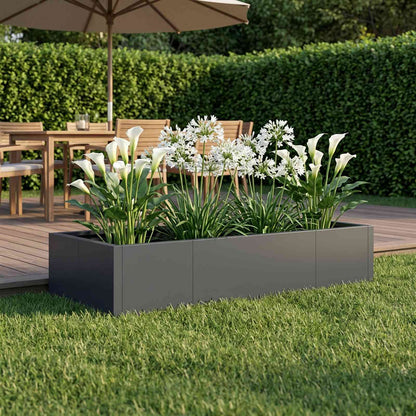 Retaining Wall 6 pcs 200 x 100 x 50 cm Steel Anthracite