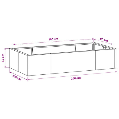 Retaining Wall 6 pcs 200 x 100 x 40 cm Steel Anthracite