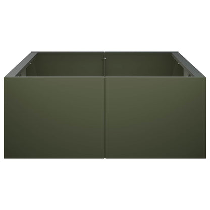 Retaining Wall 6 pcs 200 x 100 x 40 cm Steel Olive Green