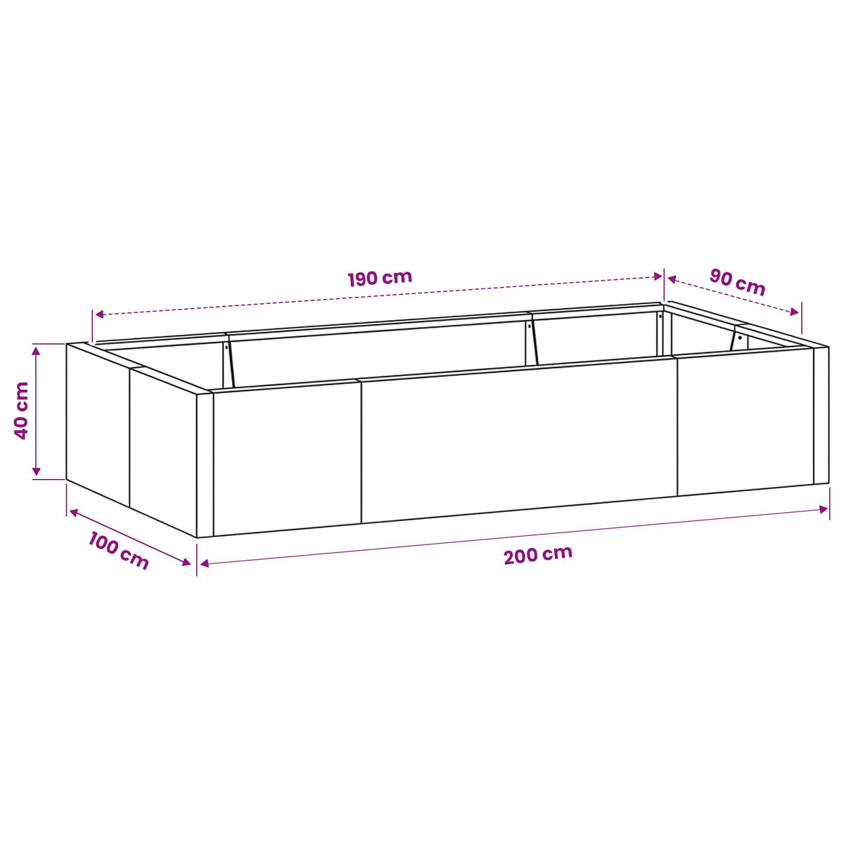 Retaining Wall 6 pcs 200 x 100 x 40 cm Steel Olive Green