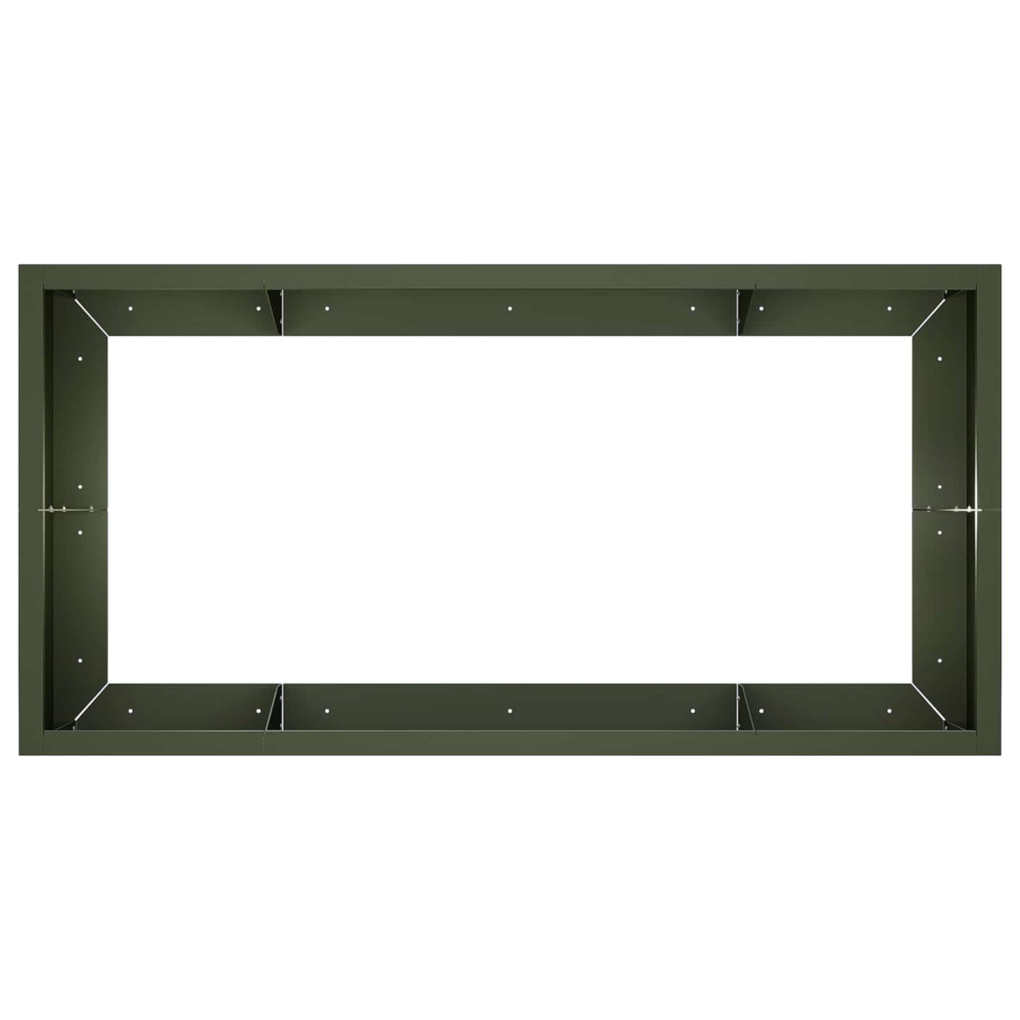 Retaining Wall 6 pcs 200 x 100 x 40 cm Steel Olive Green