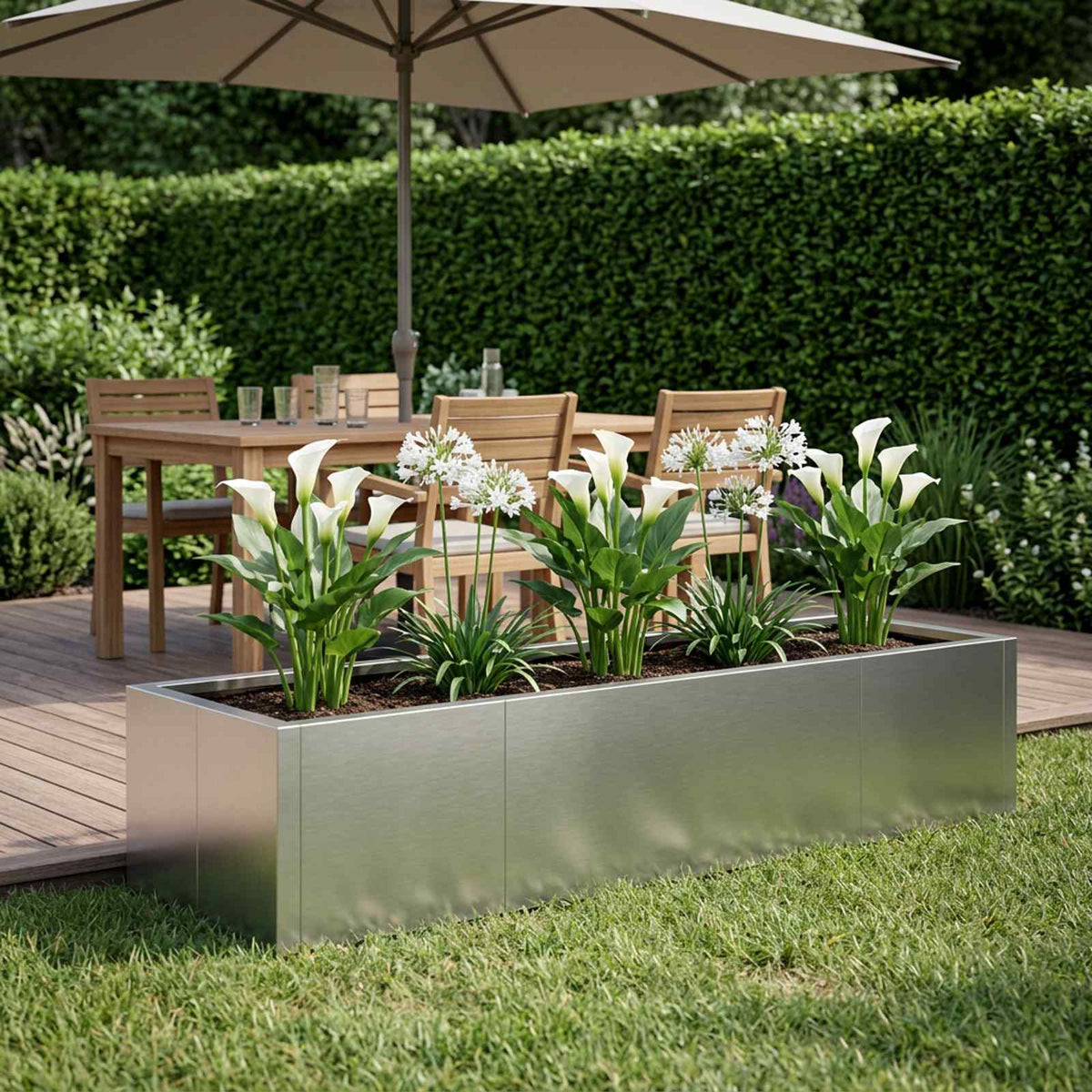 Retaining Wall 6 pcs 200 x 100 x 40 cm Stainless Steel Silver