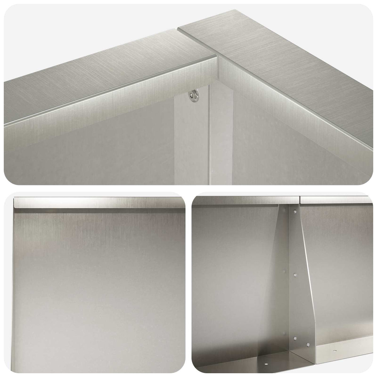 Retaining Wall 6 pcs 200 x 100 x 40 cm Stainless Steel Silver