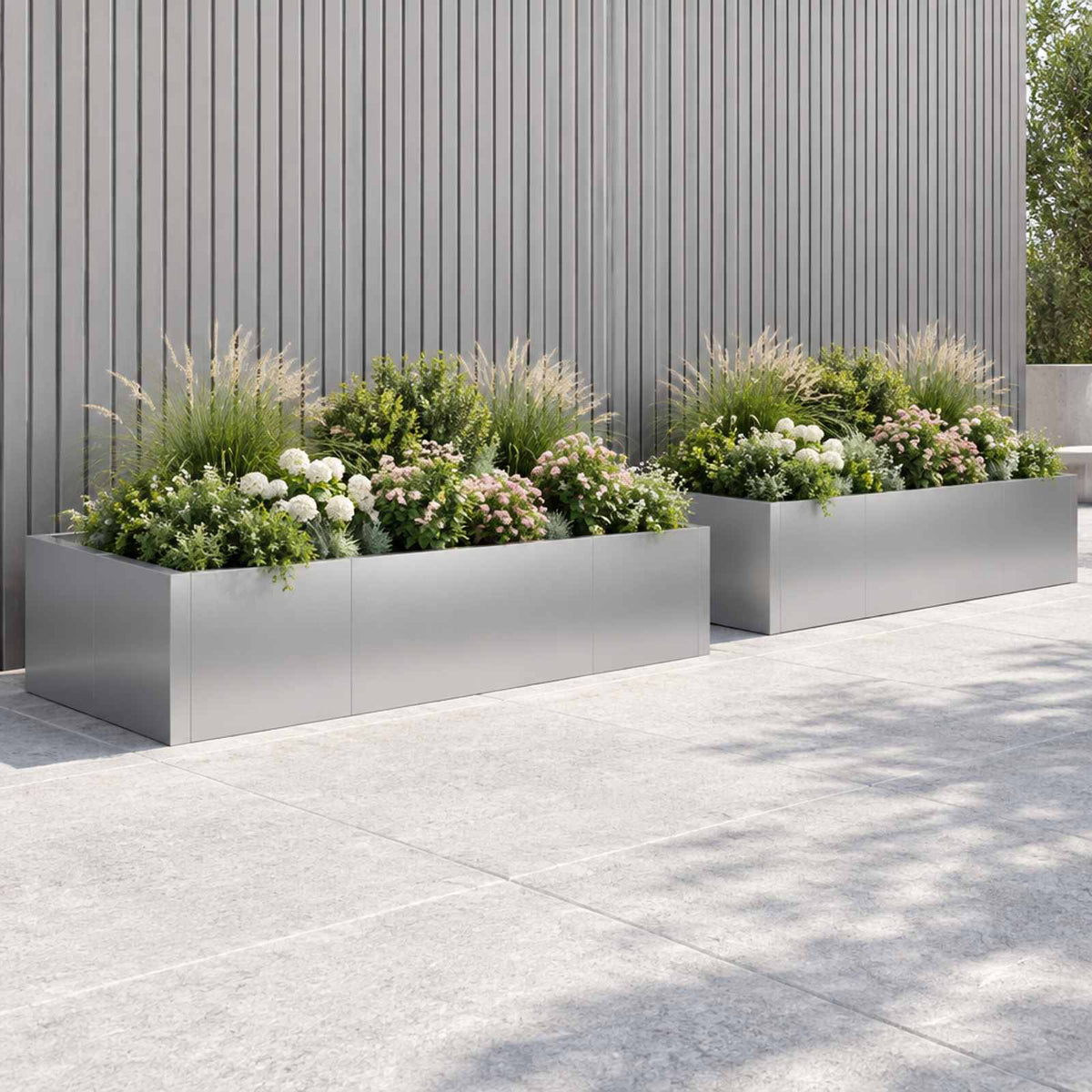 Retaining Wall 6 pcs 200 x 100 x 50 cm Galvanised Steel Silver