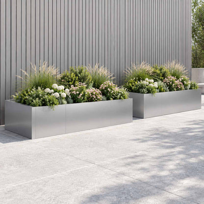 Retaining Wall 6 pcs 200 x 100 x 50 cm Galvanised Steel Silver