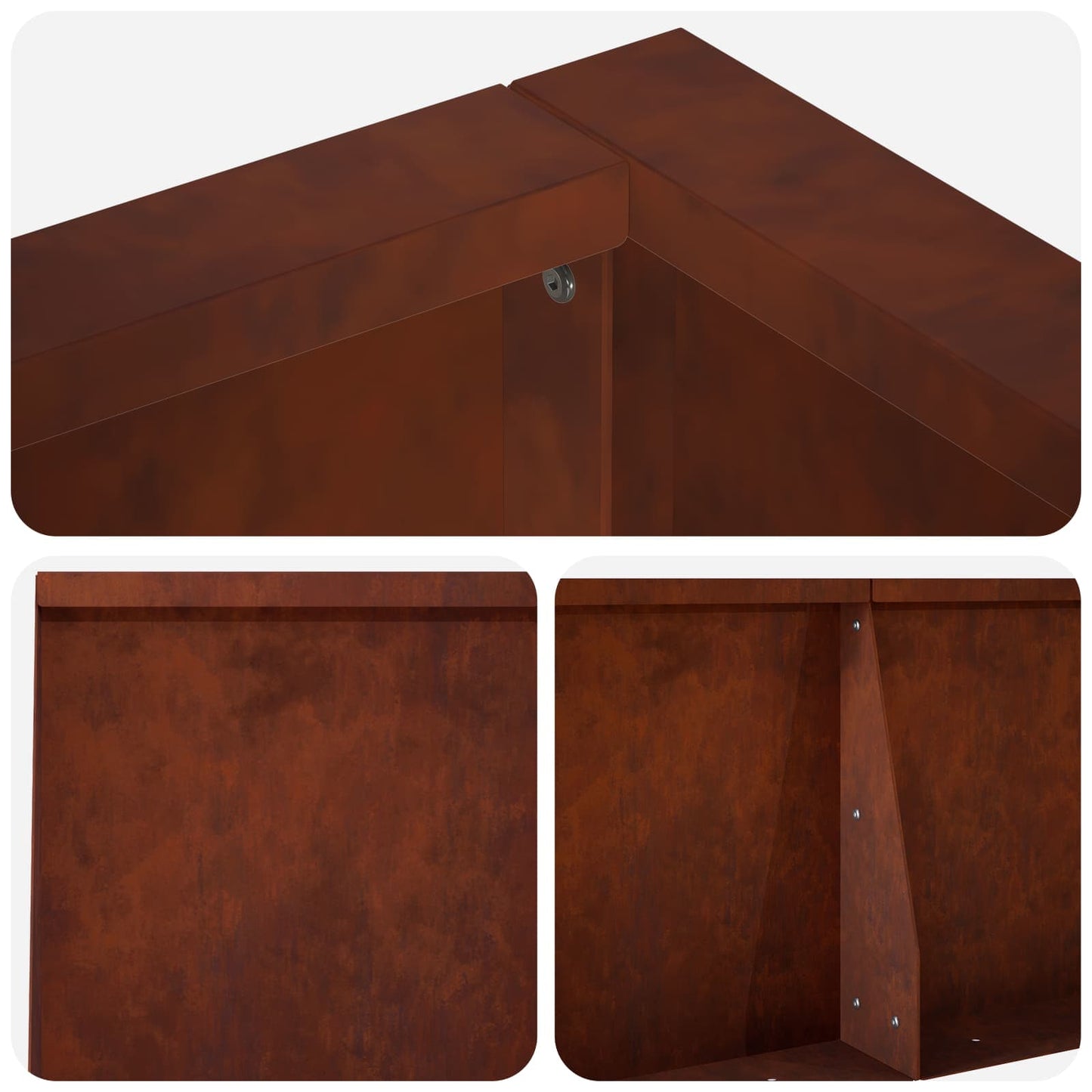 Retaining Wall 6 pcs 200 x 100 x 40 cm Weathering Steel Rusty