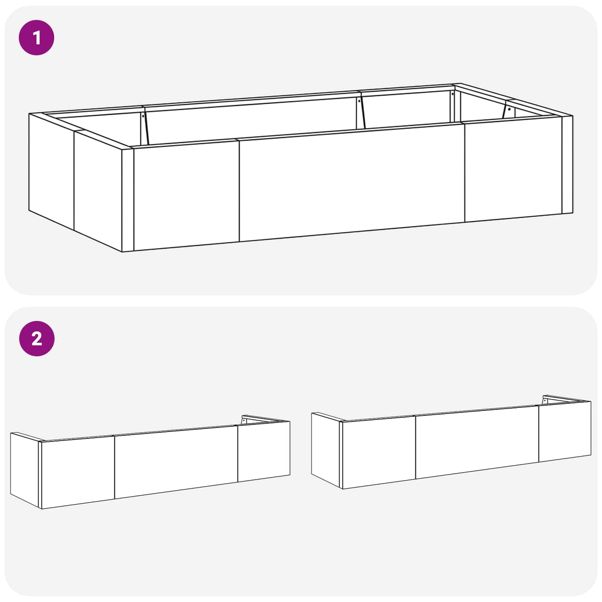 Retaining Wall 6 pcs 200 x 100 x 50 cm Steel White