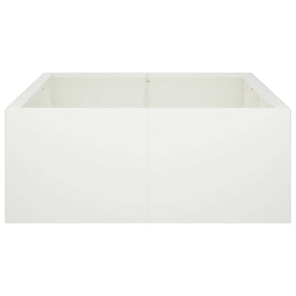 Retaining Wall 6 pcs 200 x 100 x 50 cm Steel White