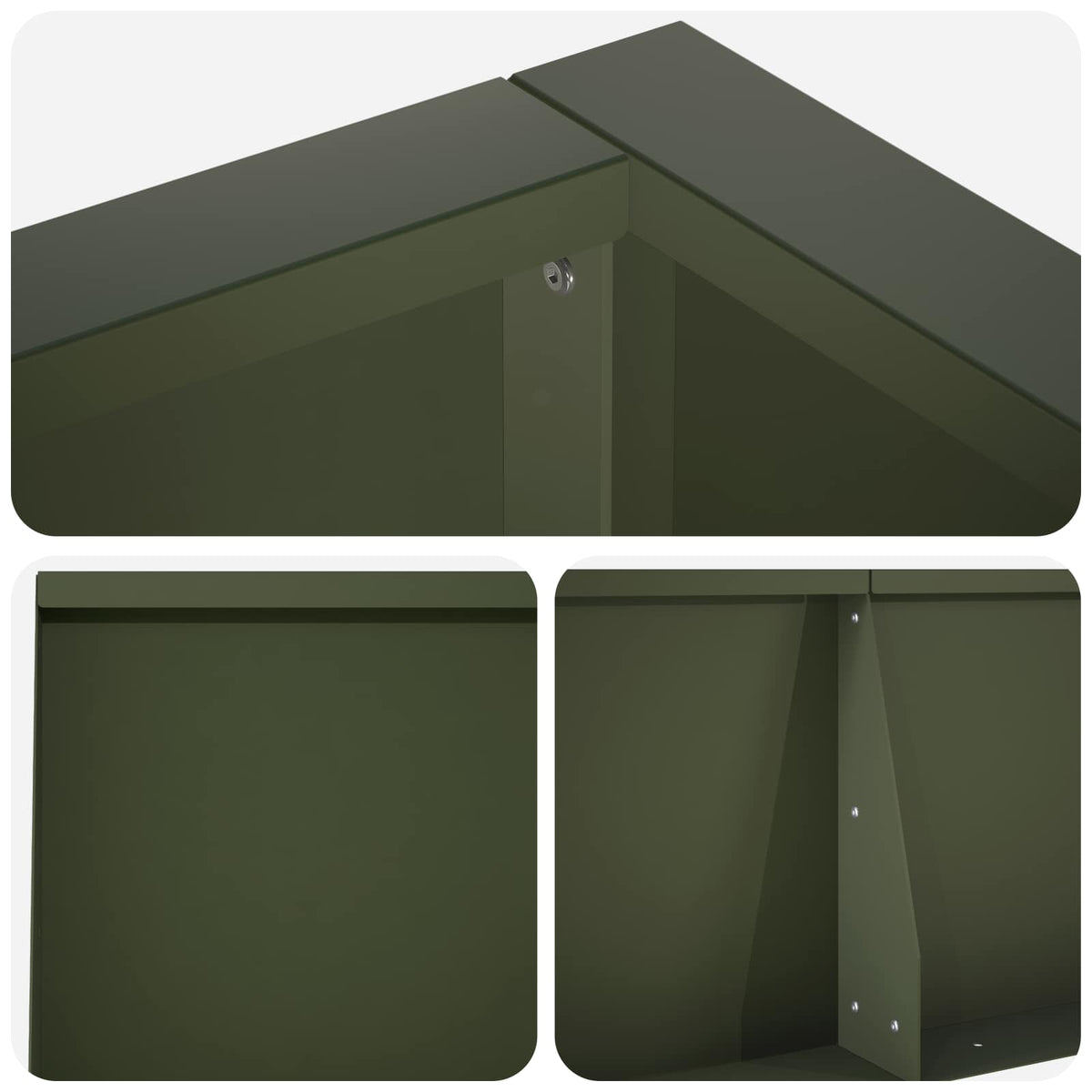 Retaining Wall 6 pcs 200 x 100 x 50 cm Steel Olive Green