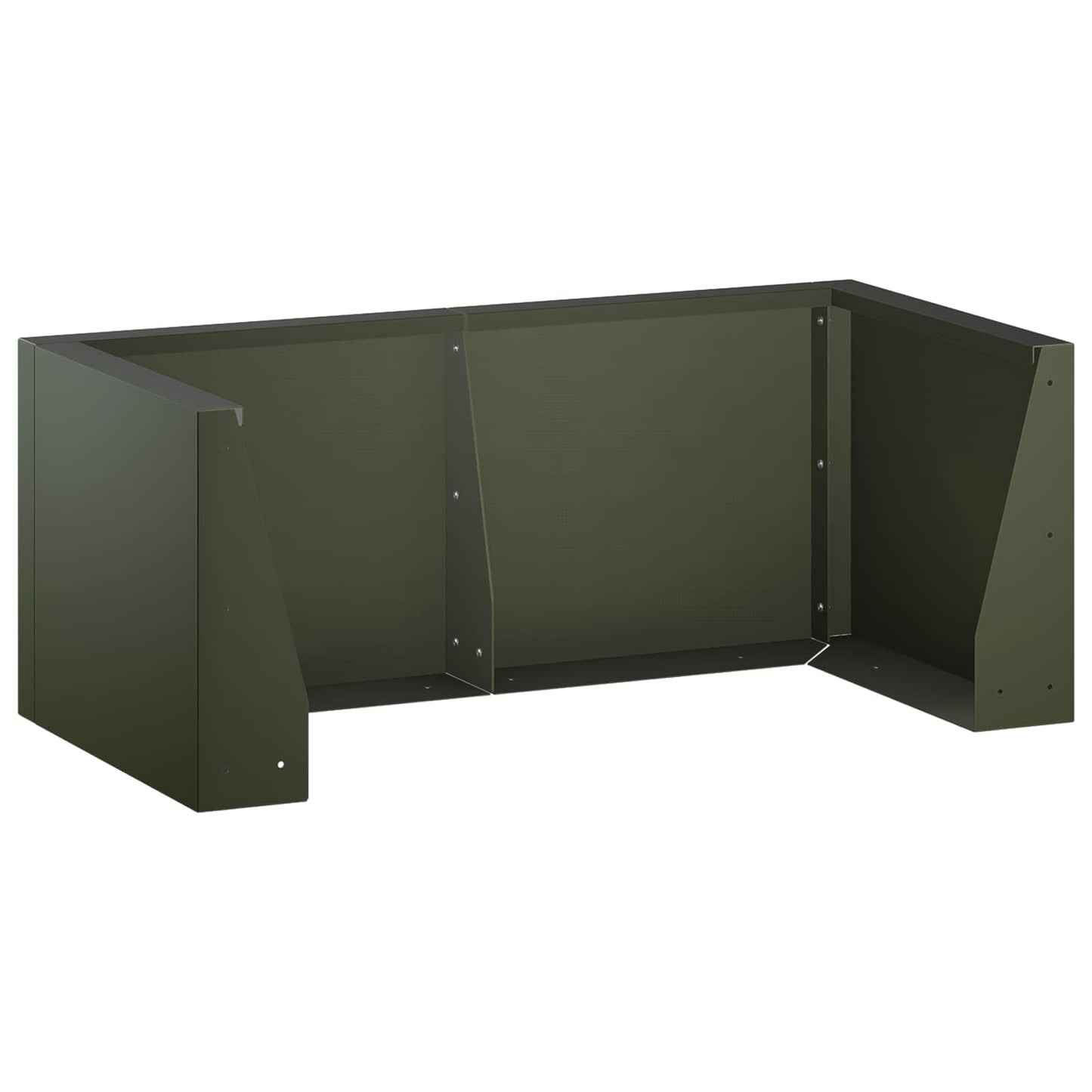 Retaining Wall 6 pcs 200 x 100 x 50 cm Steel Olive Green