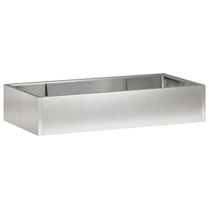 Retaining Wall 6 pcs 200 x 100 x 50 cm Stainless Steel Silver