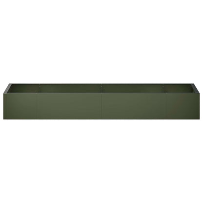Retaining Wall 8 pcs 300 x 100 x 30 cm Steel Olive Green