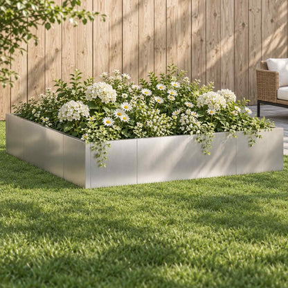 Retaining Wall 8 pcs 300 x 100 x 30 cm Stainless Steel Silver