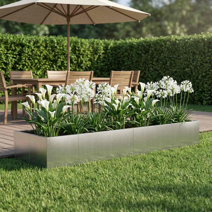 Retaining Wall 8 pcs 300 x 100 x 30 cm Stainless Steel Silver