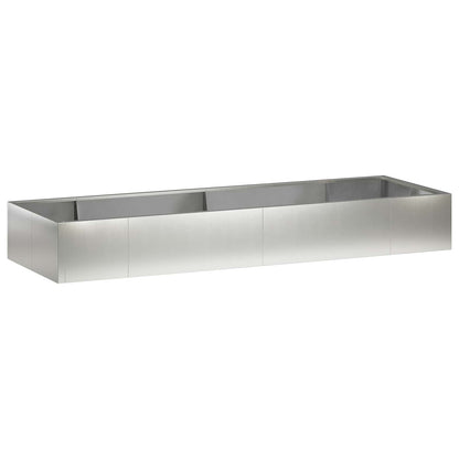 Retaining Wall 8 pcs 300 x 100 x 30 cm Stainless Steel Silver