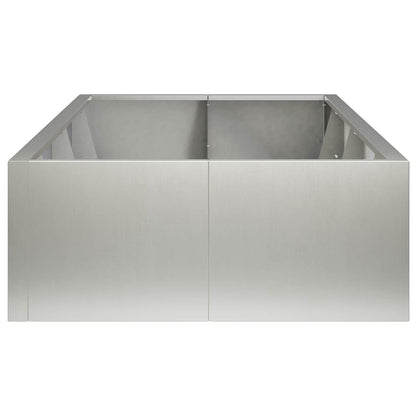 Retaining Wall 8 pcs 300 x 100 x 30 cm Stainless Steel Silver