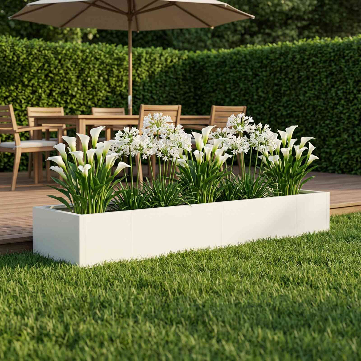 Retaining Wall 8 pcs 300 x 100 x 30 cm Steel White