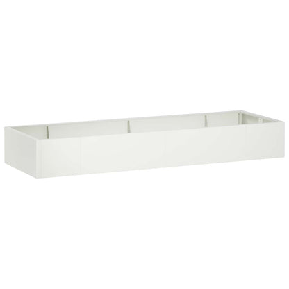 Retaining Wall 8 pcs 300 x 100 x 40 cm Steel White