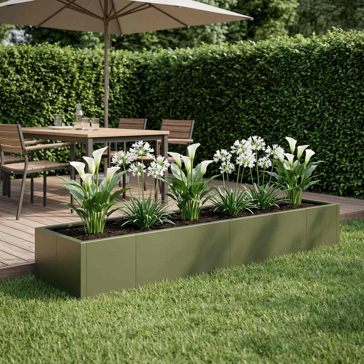 Retaining Wall 8 pcs 300 x 100 x 40 cm Steel Olive Green
