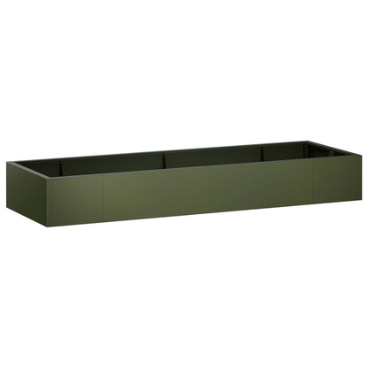 Retaining Wall 8 pcs 300 x 100 x 40 cm Steel Olive Green