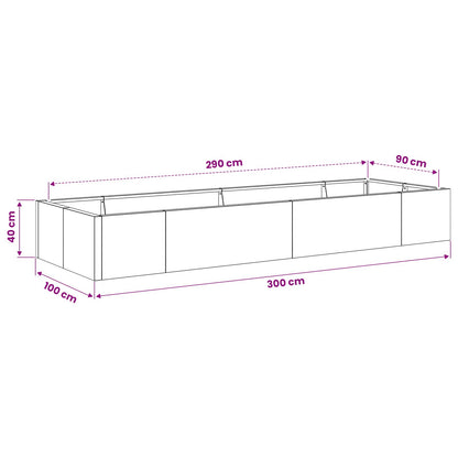 Retaining Wall 8 pcs 300 x 100 x 40 cm Steel Olive Green