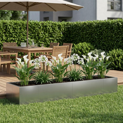 Retaining Wall 8 pcs 300 x 100 x 50 cm Galvanised Steel Silver