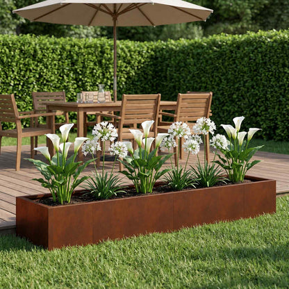 Retaining Wall 8 pcs 300 x 100 x 30 cm Weathering Steel Rusty