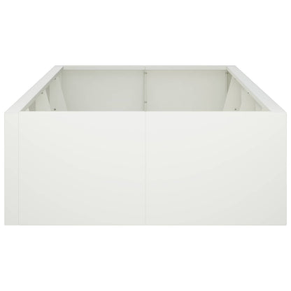 Retaining Wall 8 pcs 300 x 100 x 50 cm Steel White