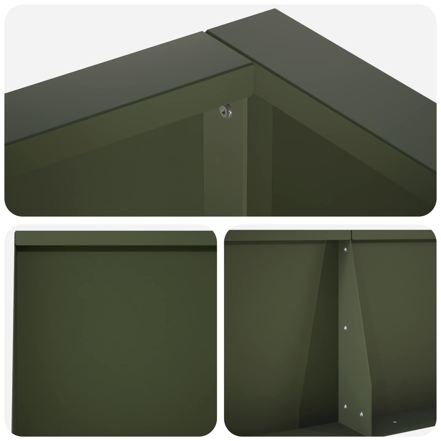 Retaining Wall 8 pcs 300 x 100 x 50 cm Steel Olive Green